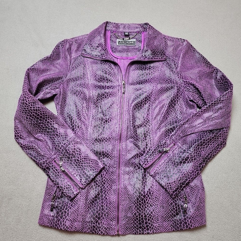 Woman's Snakeskin pattern zip up jacket XS